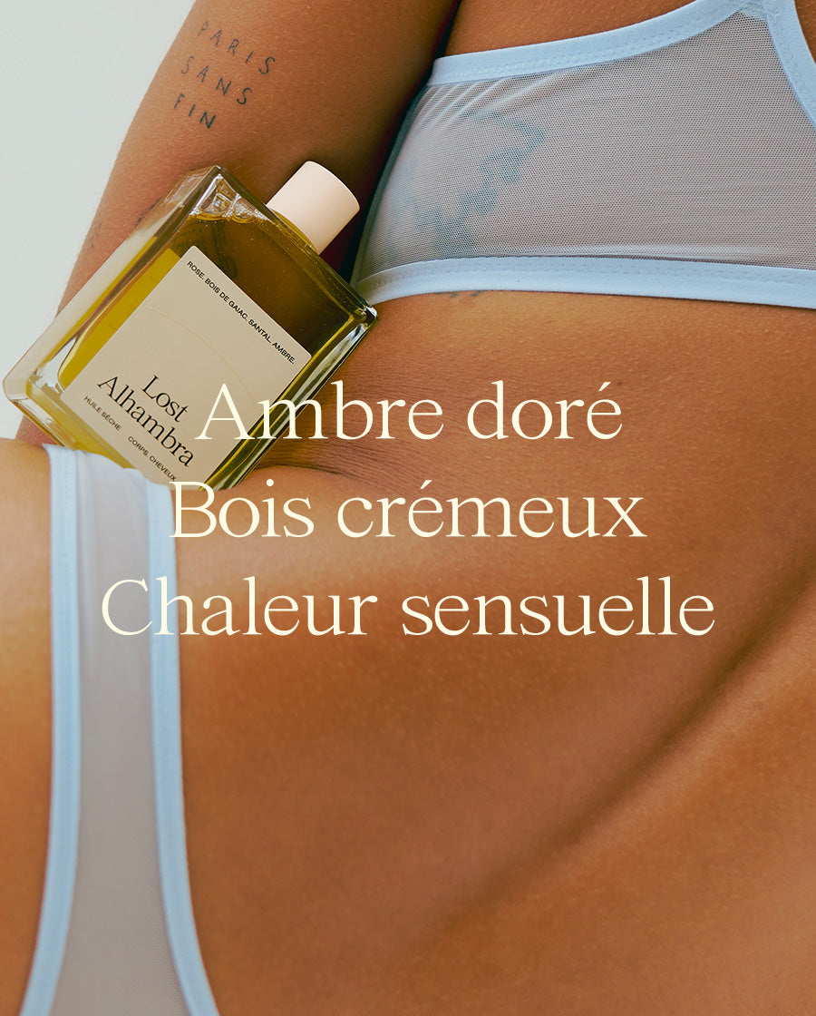 Ssilky oil for body and hair, wrapped in the amber warmth of Lost
