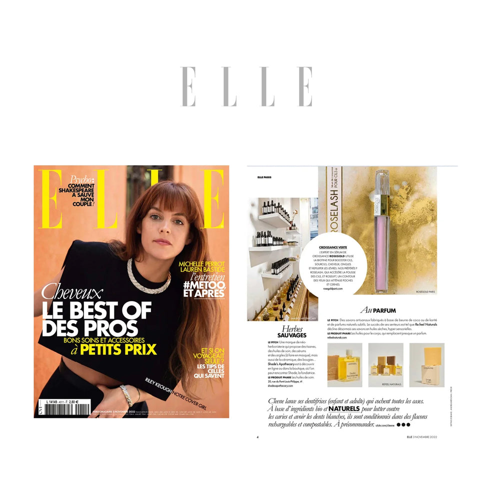 Les huiles dans le Magazine ELLE