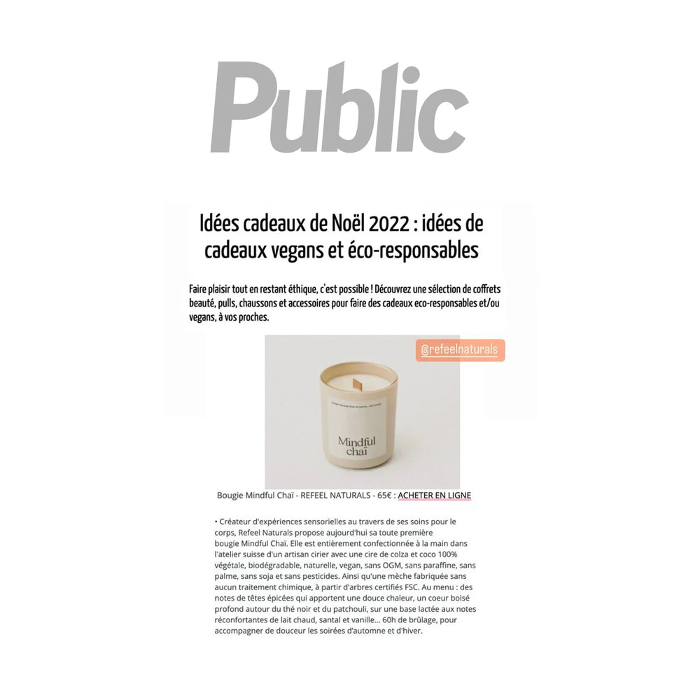 Public a testé la bougie Mindful Chaï