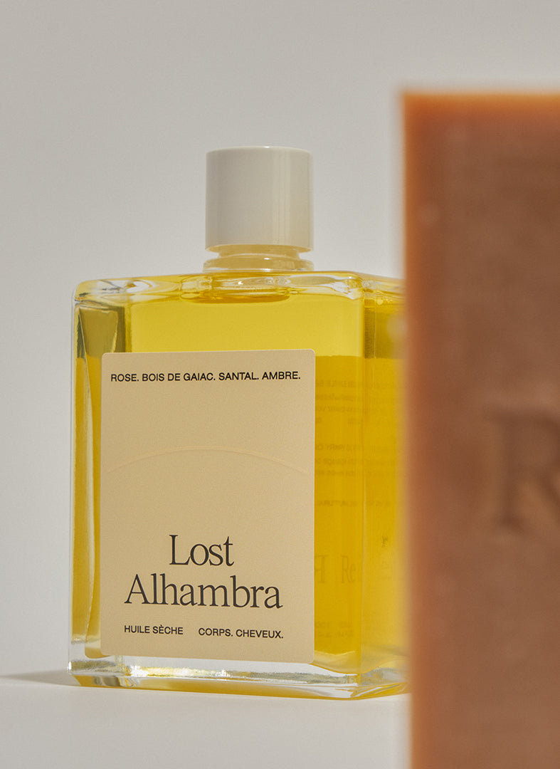 Coffret Huile sèche parfumée et savon parfumé Lost Alhambra de chez Refeel Naturals