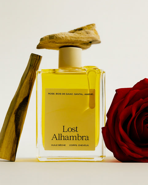 Ssilky oil for body and hair, wrapped in the amber warmth of Lost